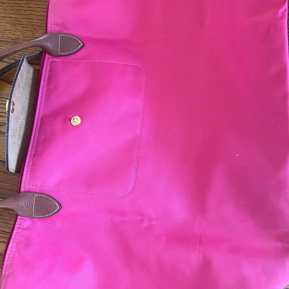 Longchamp Pink and Brown Shoulder Bag - Picture 5 of 6